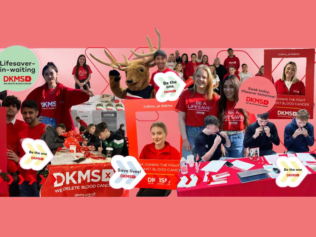 A collage of dkms volunteers A collage of dkms volunteers