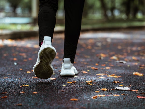 Runner's feet on a park path - image by Ketut Subiyanto pexels.com