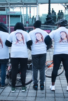 Supporters complete Spinoff@3 charity cycle for Arya Lloyd (courtesy of June Niles from JB in the Sun photography)