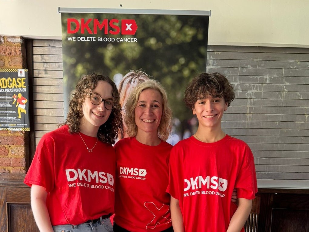 A patient's family at a DKMS event A patient's family at a DKMS event