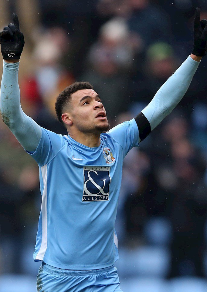 Max Biamou celebrated first league goal for Coventry City
