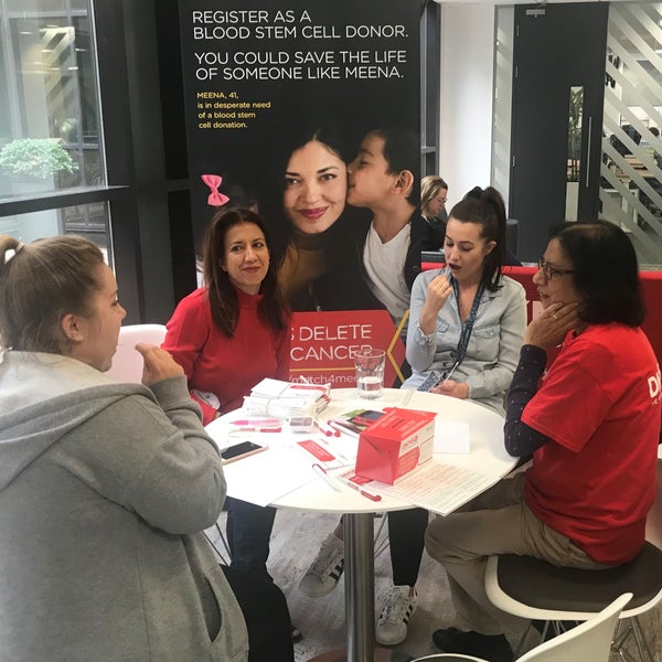 Poonam and Bedford hub at a drivecswabbing new donors Poonam and Bedford hub at a drivecswabbing new donors