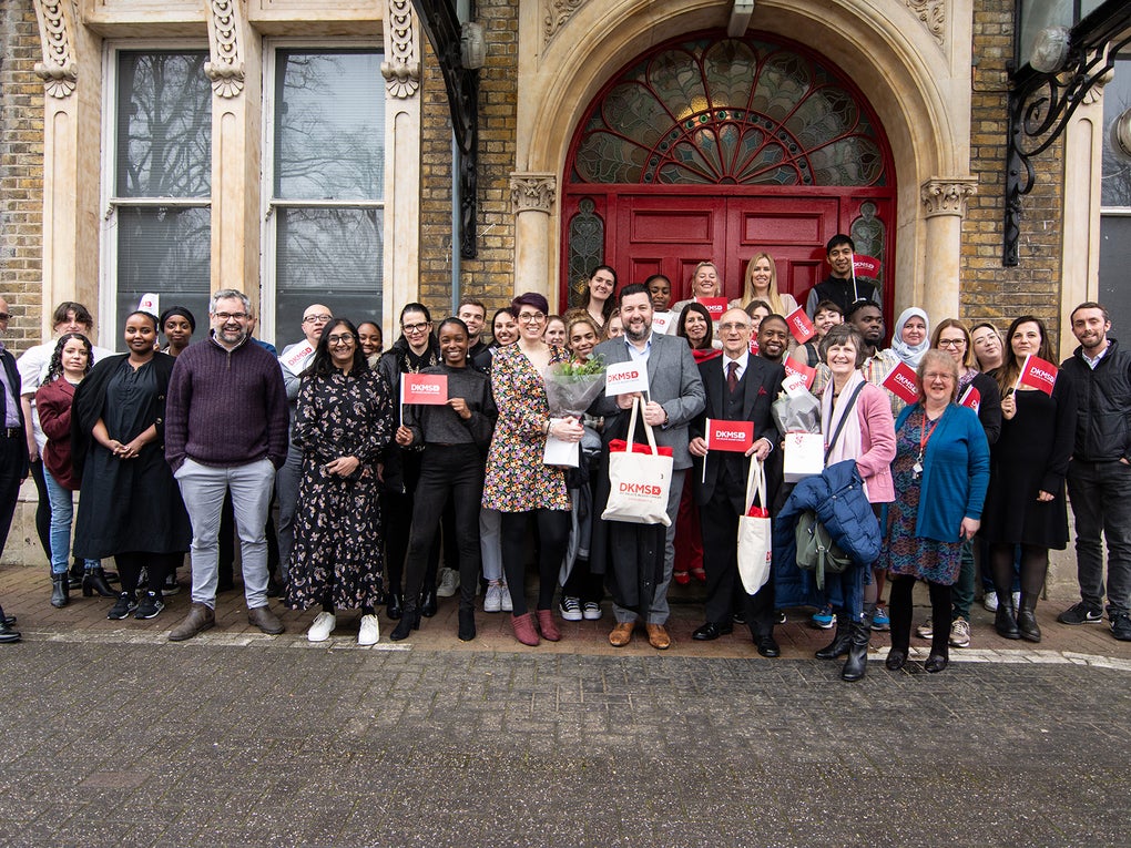 DKMS staff with Ivor Godfrey-Davis and Mark Jones and their guests, 16 February 2023 DKMS staff with Ivor Godfrey-Davis and Mark Jones and their guests, 16 February 2023