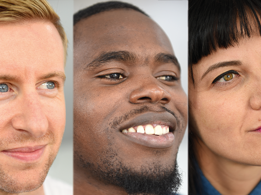 Image of three people smiling and looking to the right Image of three people smiling and looking to the right