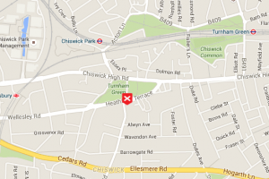 A map showing the location of the DKMS office 