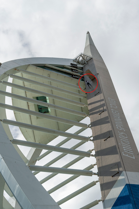 DKMS fundraiser Sally Hurman abseils down Spinnaker Tower