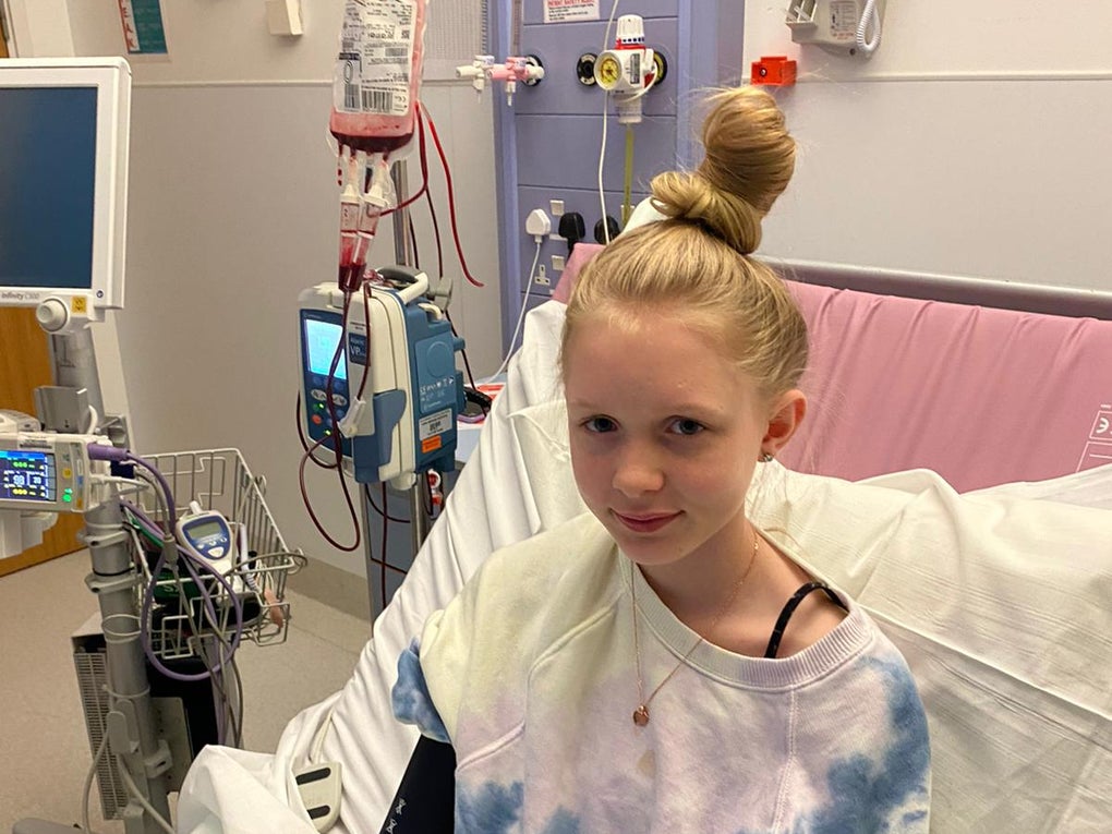 Libby in a hospital bed Libby in a hospital bed