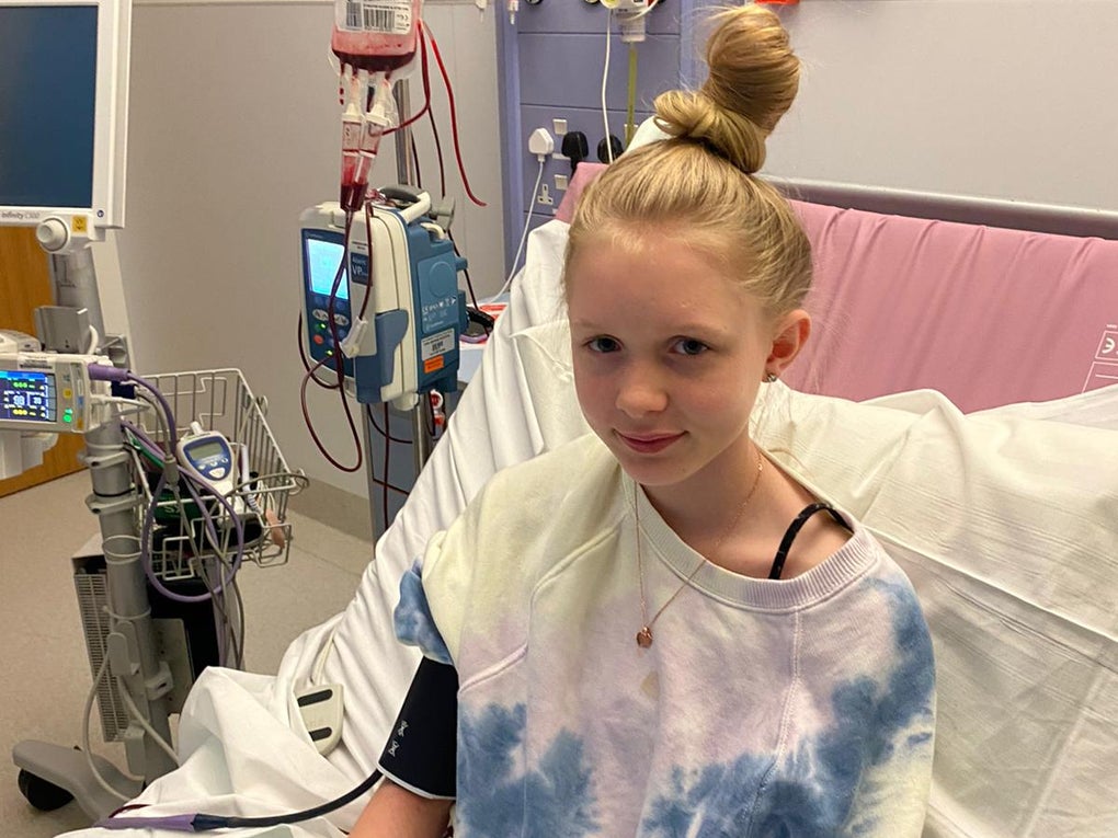 Libby in a hospital bed Libby in a hospital bed