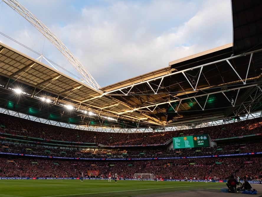 A photo of a filled wembley stadium A photo of a filled wembley stadium