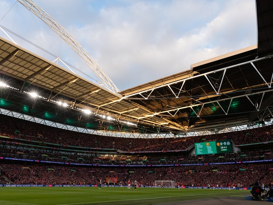 A photo of a filled wembley stadium A photo of a filled wembley stadium