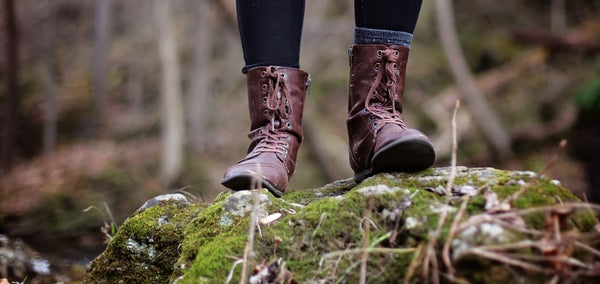 Image of female in hiking boots