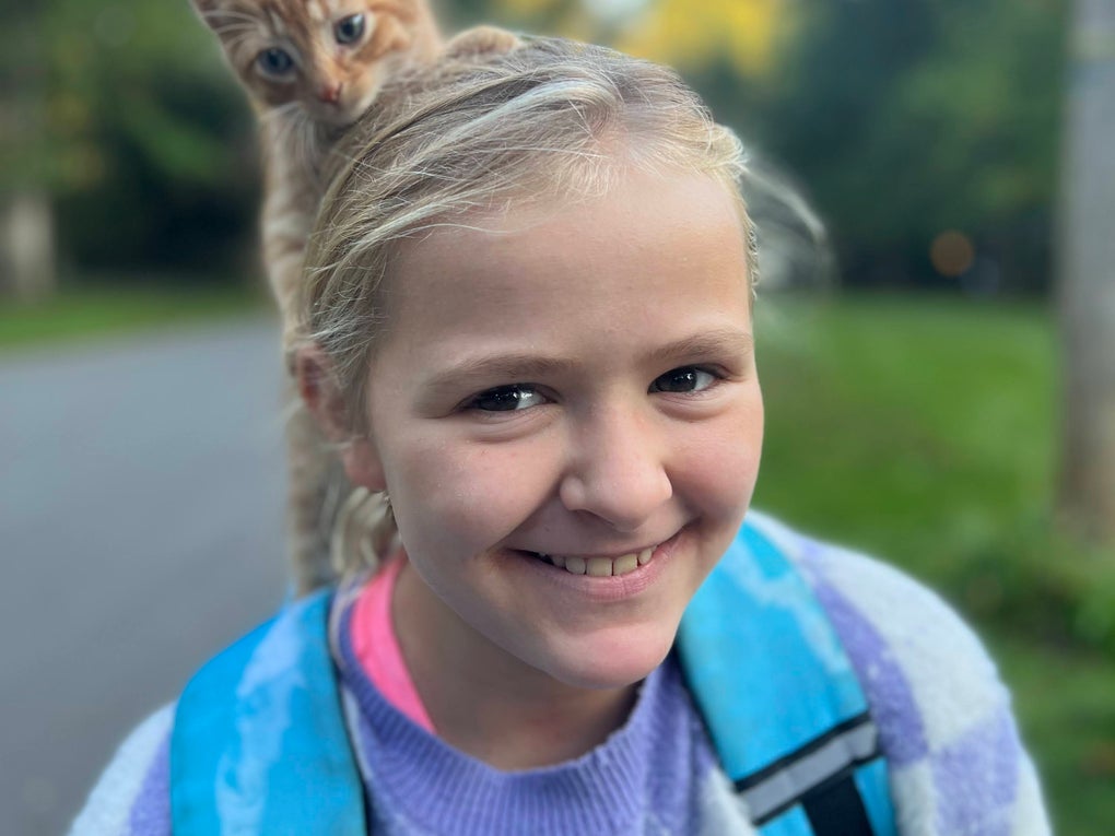 image of Lani with a cat image of Lani with a cat
