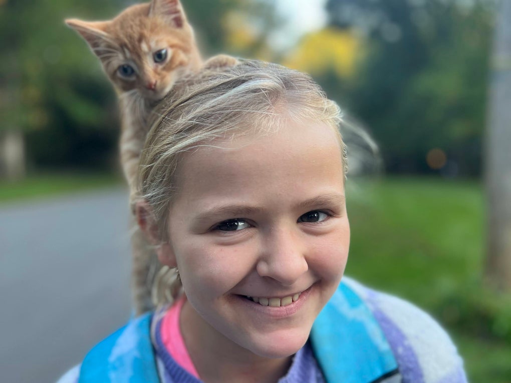 image of Lani with a cat image of Lani with a cat