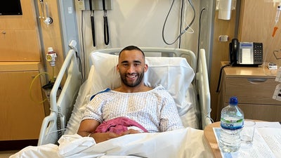 African British stem cell donor getting ready to donate
