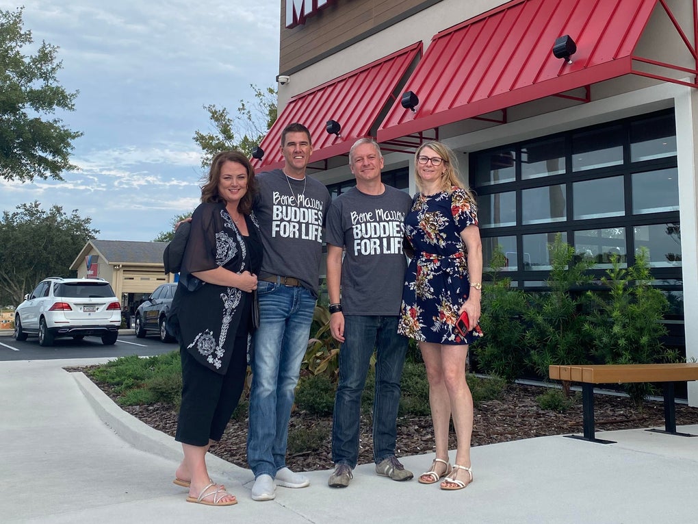 Jeff and Balinda Tomczak (left) with Paul and Louise Matthews in the US Jeff and Balinda Tomczak (left) with Paul and Louise Matthews in the US
