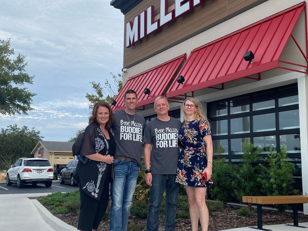 Jeff and Balinda Tomczak (left) with Paul and Louise Matthews in the US Jeff and Balinda Tomczak (left) with Paul and Louise Matthews in the US