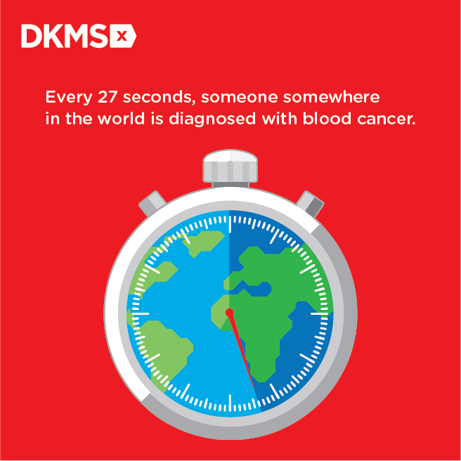 Every 27 seconds, someone somewhere in the world is diagnosed with blood cancer. 