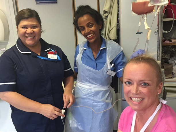 Lisa Thurlow on transplant day