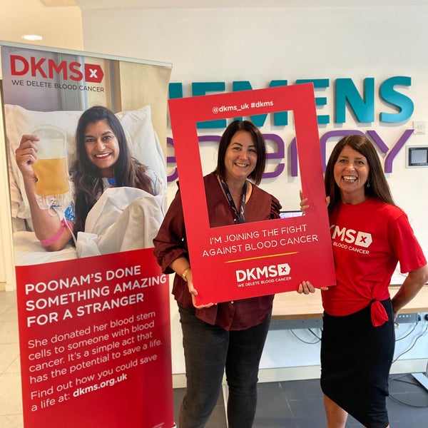 Louise at a donor drive Louise at a donor drive