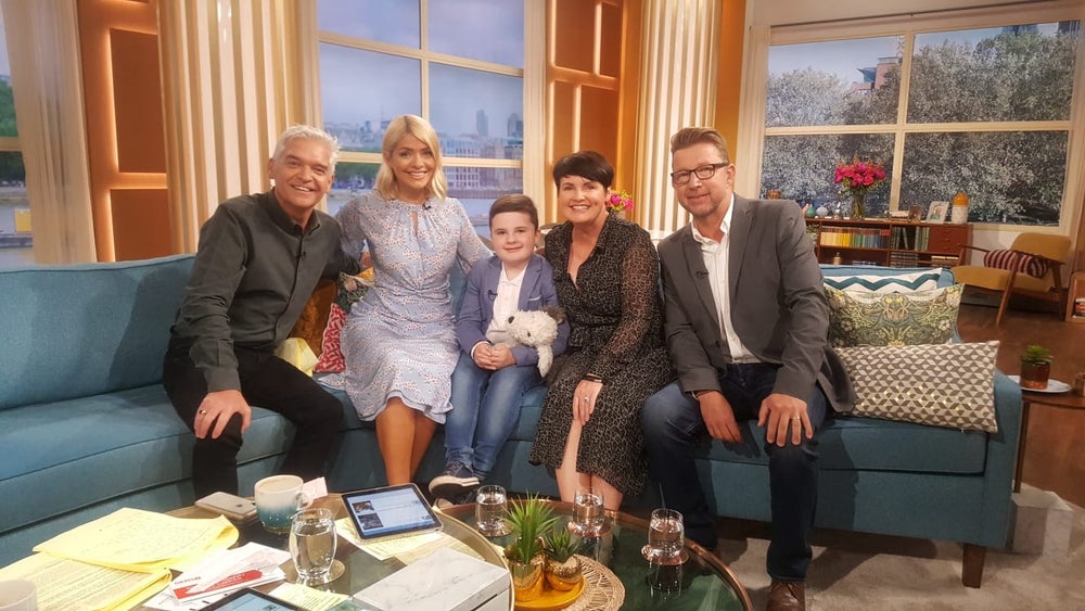 Finn and his family on ITV's This Morning  Finn and his family on ITV's This Morning