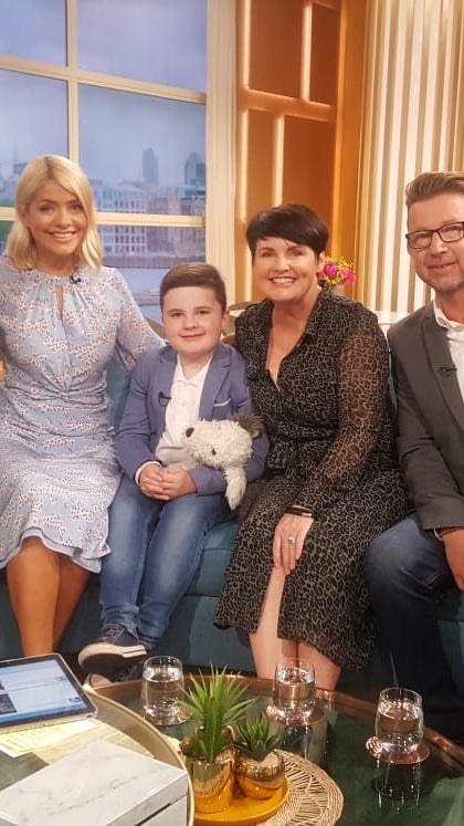 Finn and his family on ITV's This Morning 