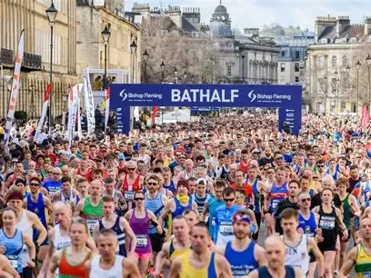 Start line of the Bath Half Start line of the Bath Half