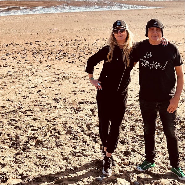 A middle age man and woman at the beach A middle age man and woman at the beach