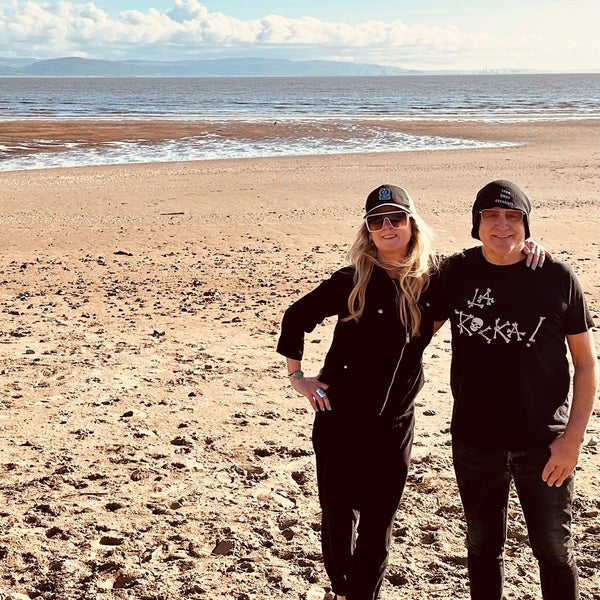 A middle age man and woman at the beach A middle age man and woman at the beach