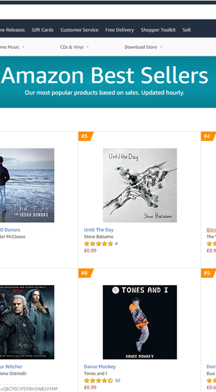 The Tide on Amazon Best Sellers chart