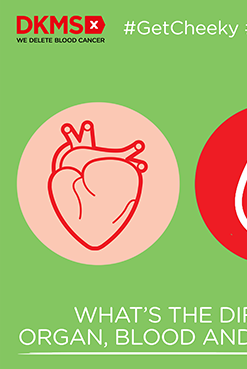 the difference between organ donation, blood donation and blood stem cell donations.