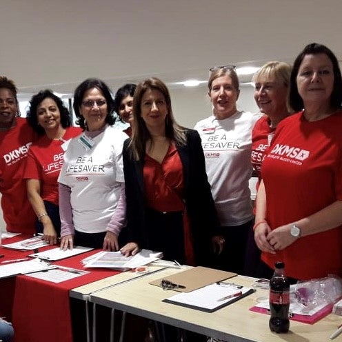 Volunteers from Bedford Hub in action ata donor drive Volunteers from Bedford Hub in action ata donor drive