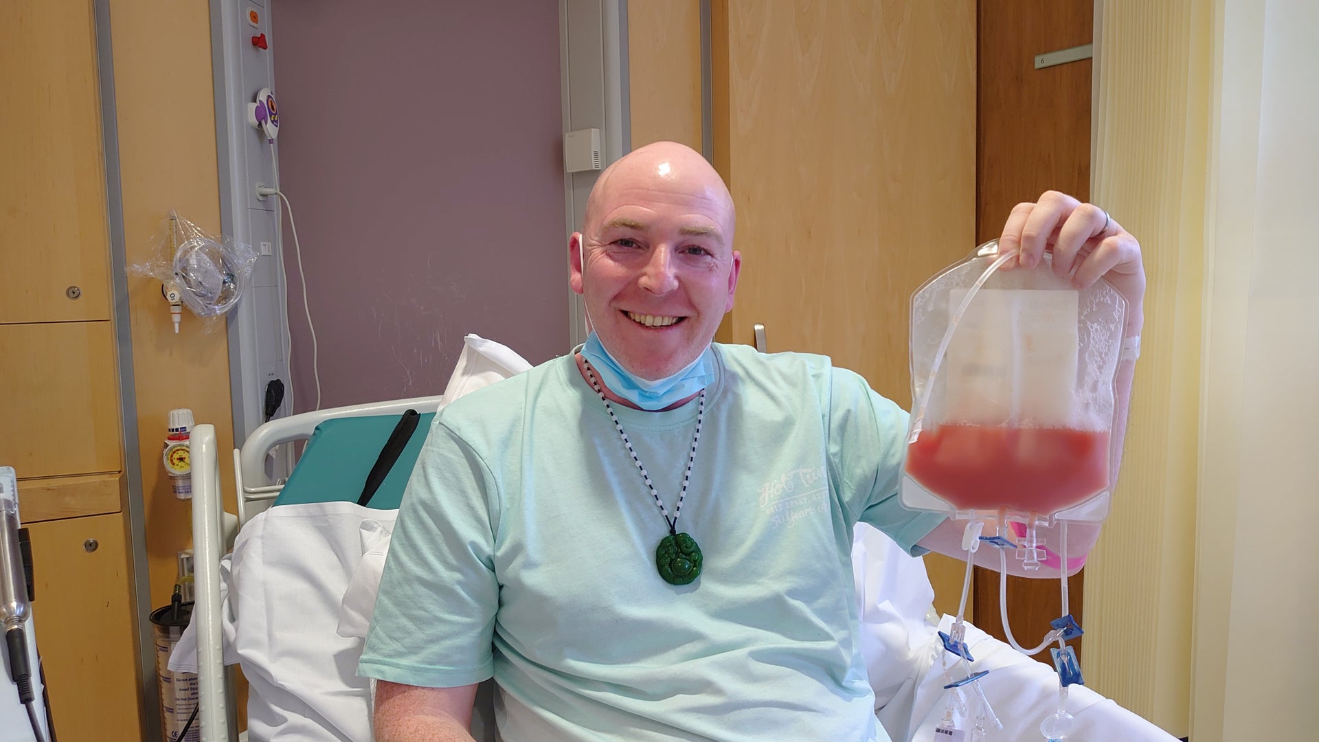 Robert Keown donating his blood stem cells 