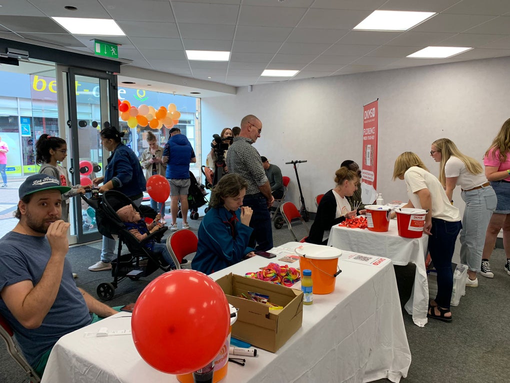 Registering donors in Corby Registering donors in Corby