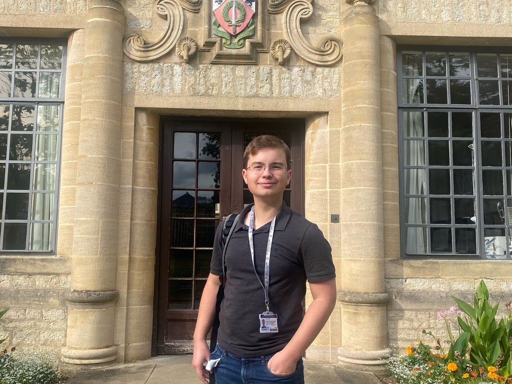 Zac standing in front of St Ann's College, Oxford Zac standing in front of St Ann's College, Oxford
