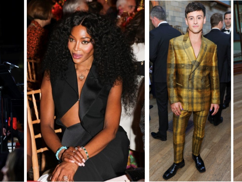 (L to R) David Walliams, Naomi Campbell, Tom Daley and Alice Eve (L to R) David Walliams, Naomi Campbell, Tom Daley and Alice Eve