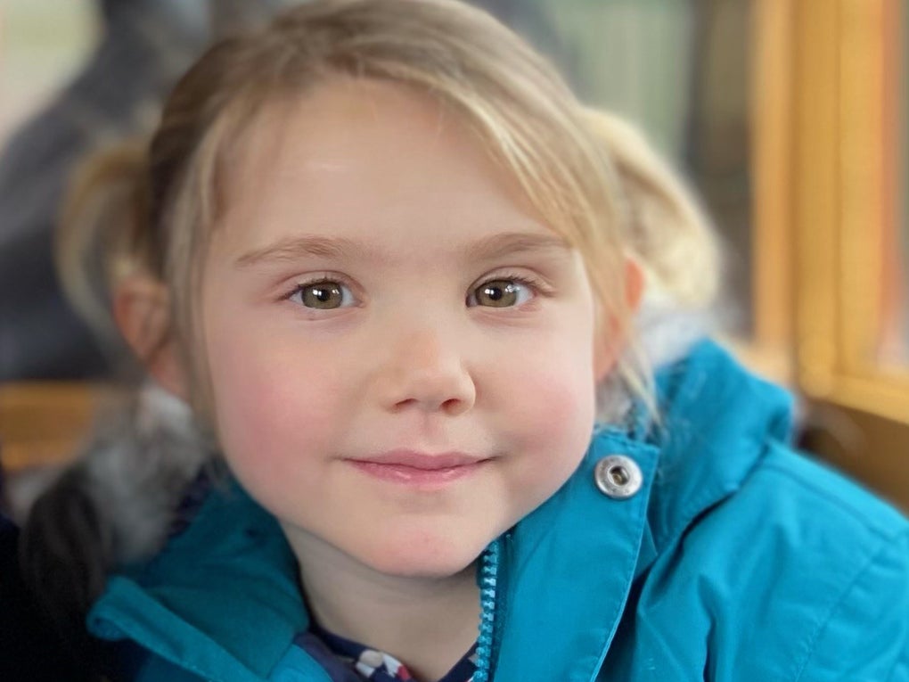 Emilia in a blue anorak Emilia in a blue anorak