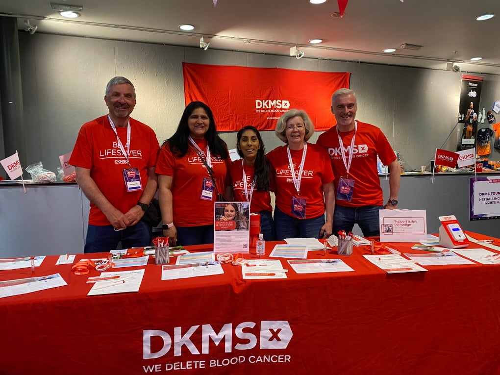 DKMS volunteers hoting a donor drive DKMS volunteers hoting a donor drive