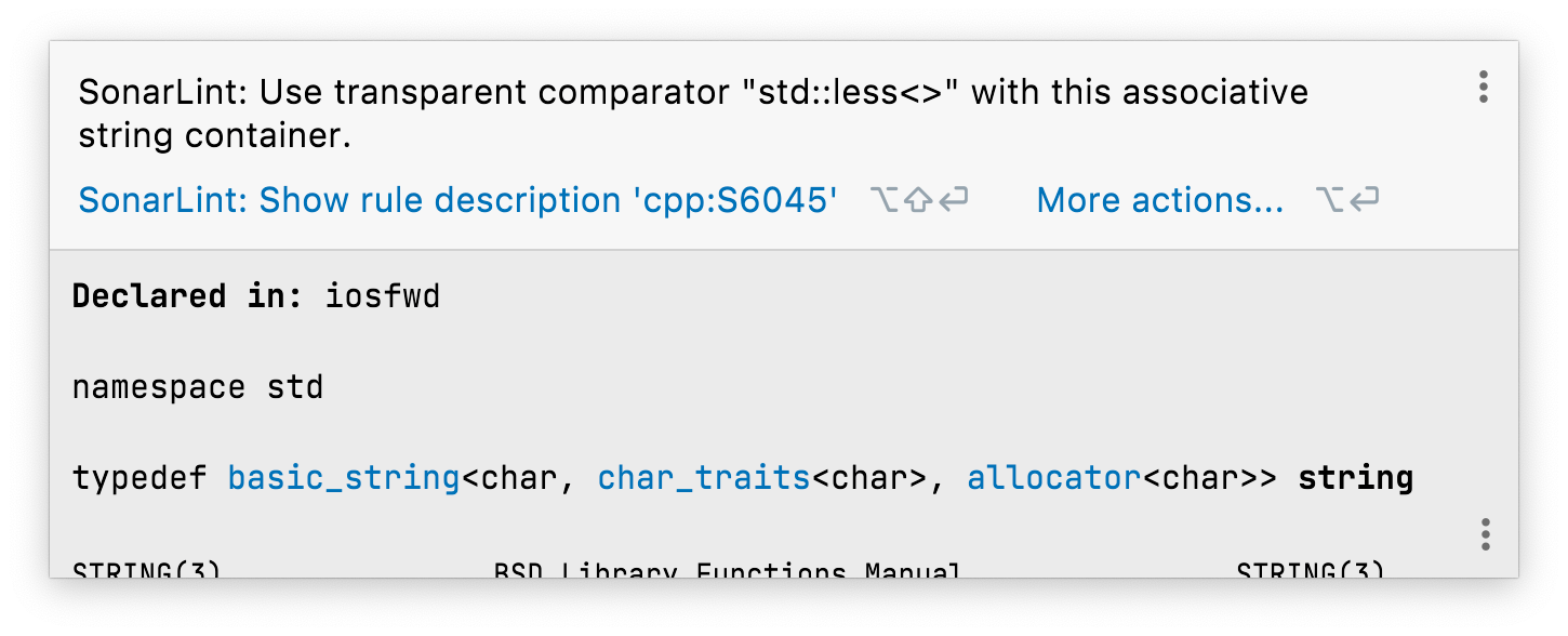 sonarlint cpp rule description