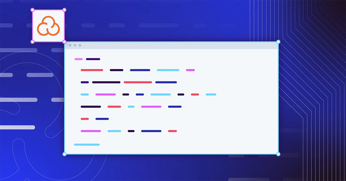 Developer screen showing code with sonarcloud logo. 