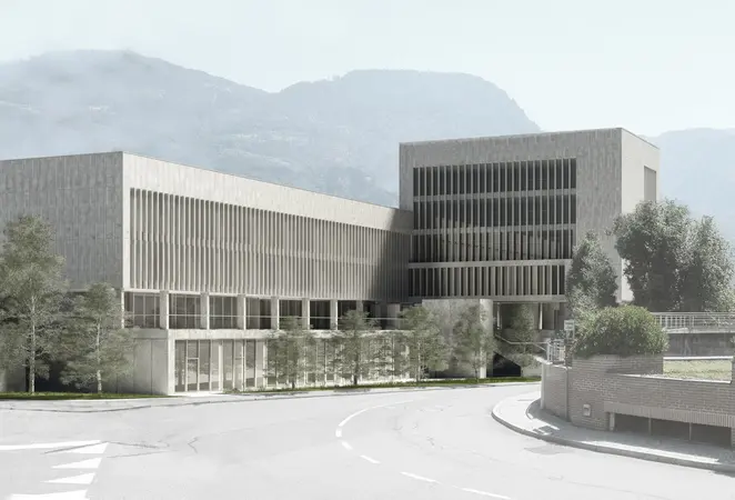 Nuova sede: vista laterale Nuova sede: vista laterale