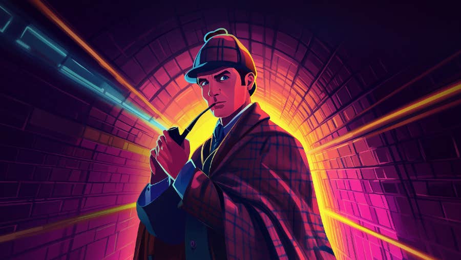 Animated graphic of Sherlock Holmes