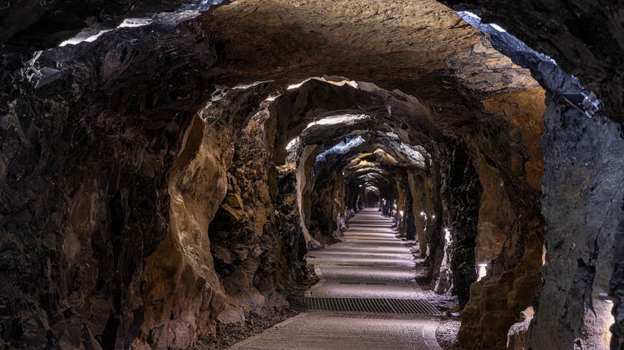 Inside the Aillwee Caves in the Burren in County Clare.