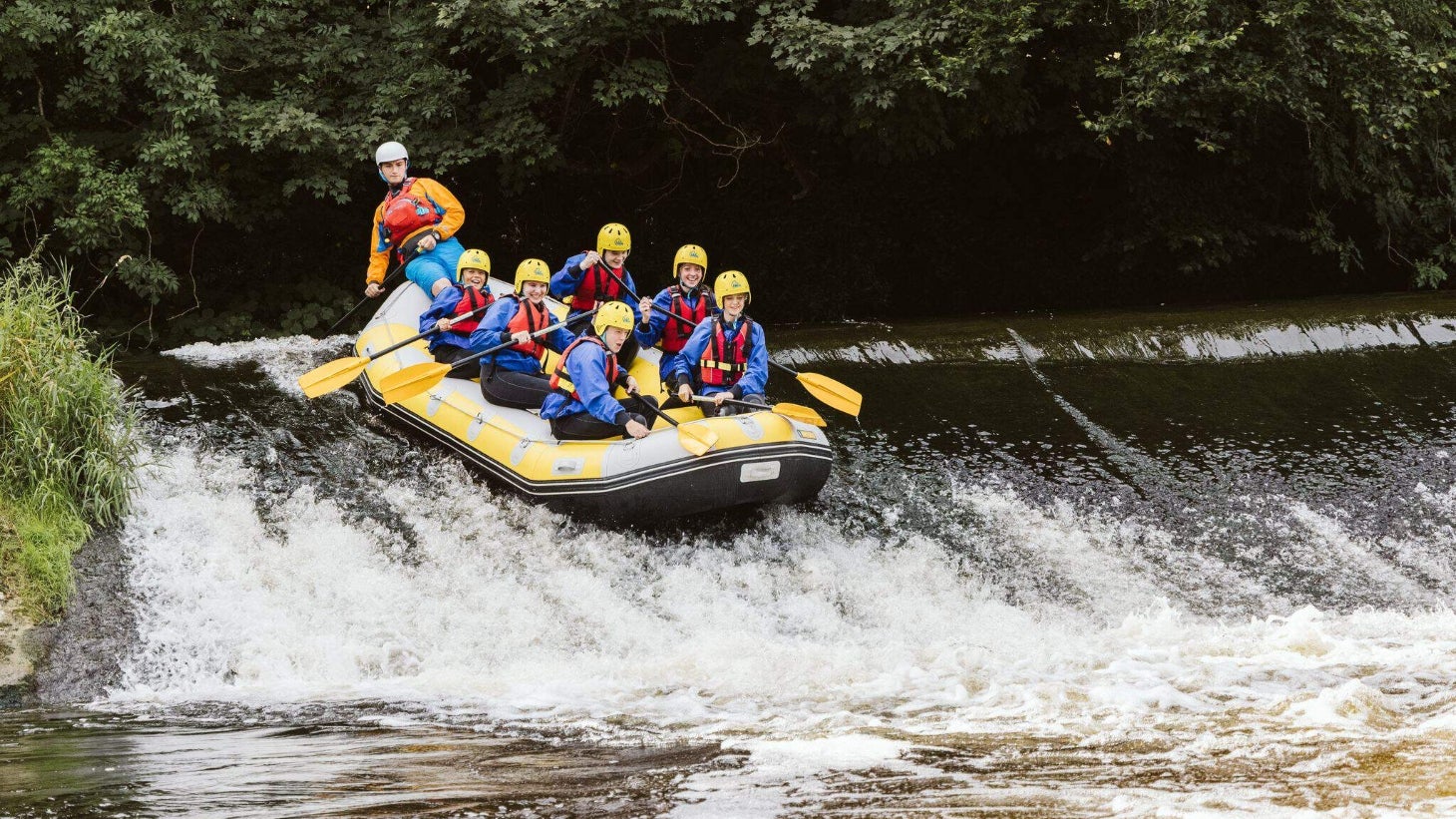 Rafting on the river Liffey