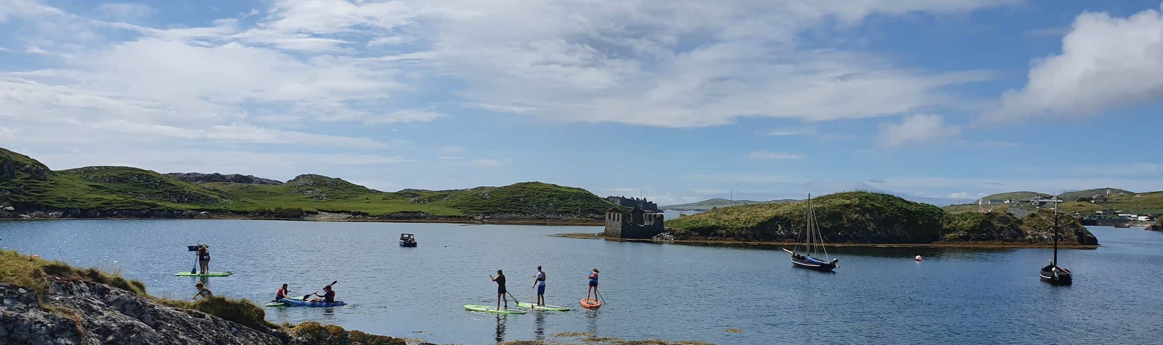 Paddle boarding at Inishbofin Island, County Galway