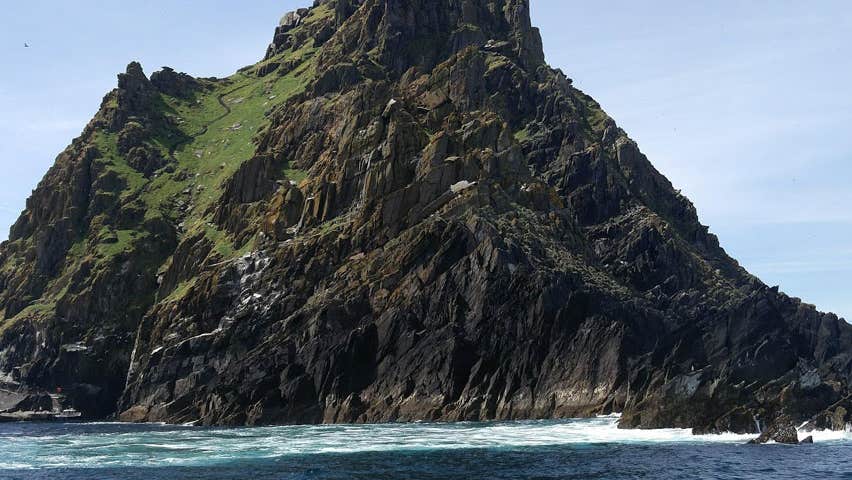A view from the water of Skellig Michael