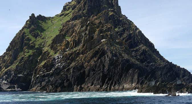 A view from the water of Skellig Michael