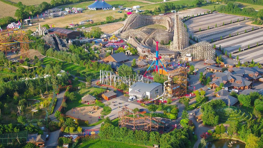 Aerial image of Tayto Park in County Meath