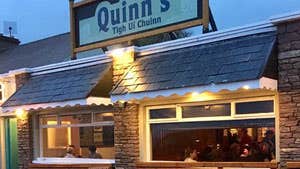 A view from outside Quinn's Bar and Restaurant in Ventry