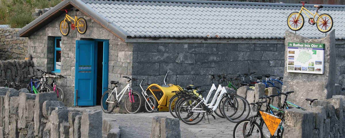 Bikes for rent at Rothai Inis Oirr Aran Islands County Galway
