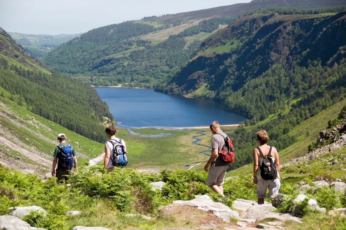 Image of hikers in Glendalough in County Wicklow